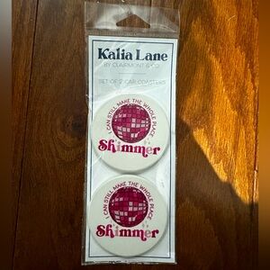 Kalia Lane by Clairmont & Co Set of 2 Car Coasters